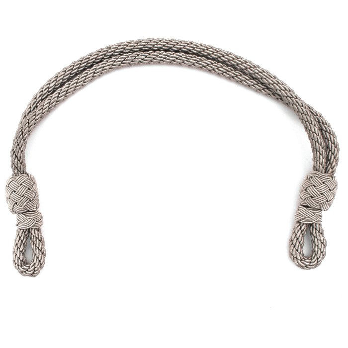 41A2M Silver bullion chin cord for officer's visored cap — image 3