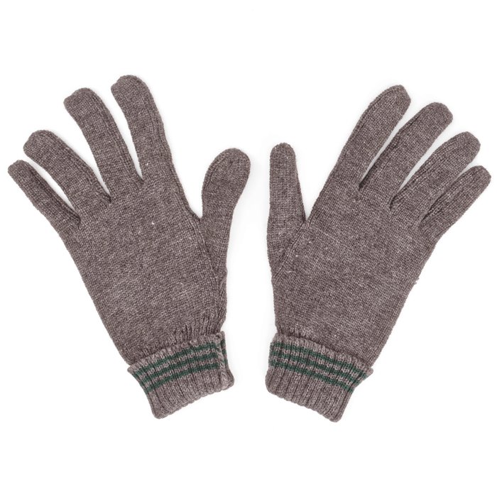 PAA85 Wool cable knit gloves with green size rings — image 5
