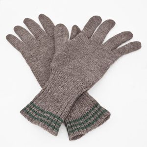 PAA85 Wool cable knit gloves with green size rings