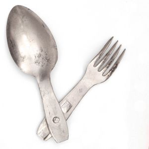 1A3C Aluminum folding eating utensil set