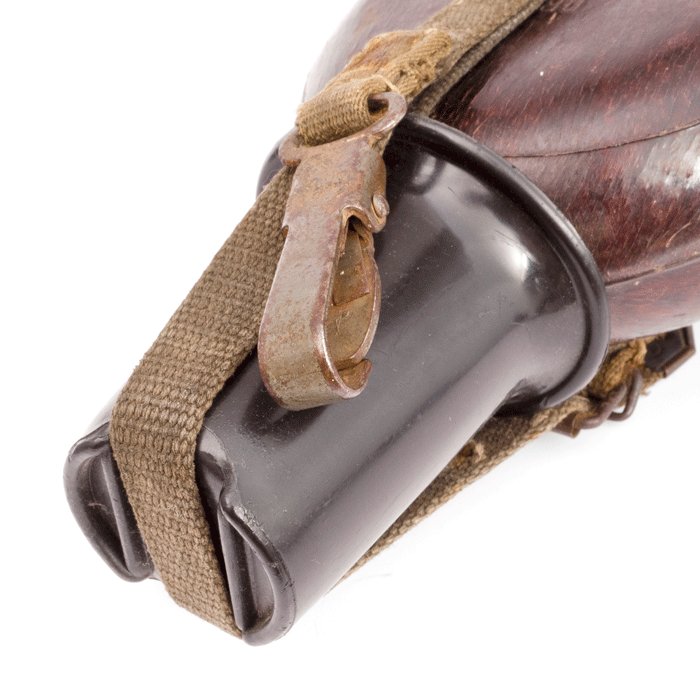 1A2O Plastic impregnated wood water bottle with bakelite drinking cup — image 5