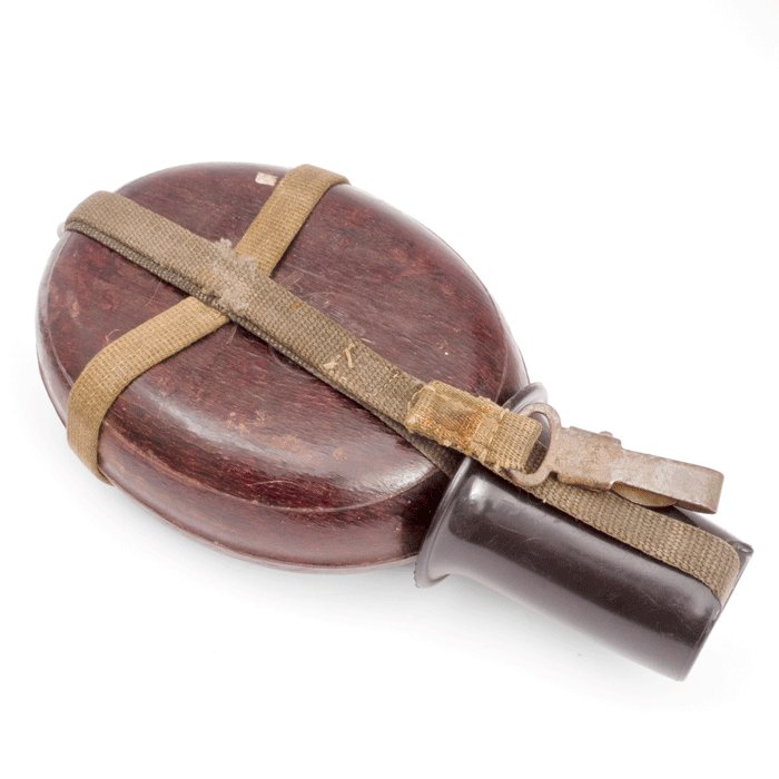 1A2O Plastic impregnated wood water bottle with bakelite drinking cup — image 8