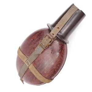 1A2O Plastic impregnated wood water bottle with bakelite drinking cup