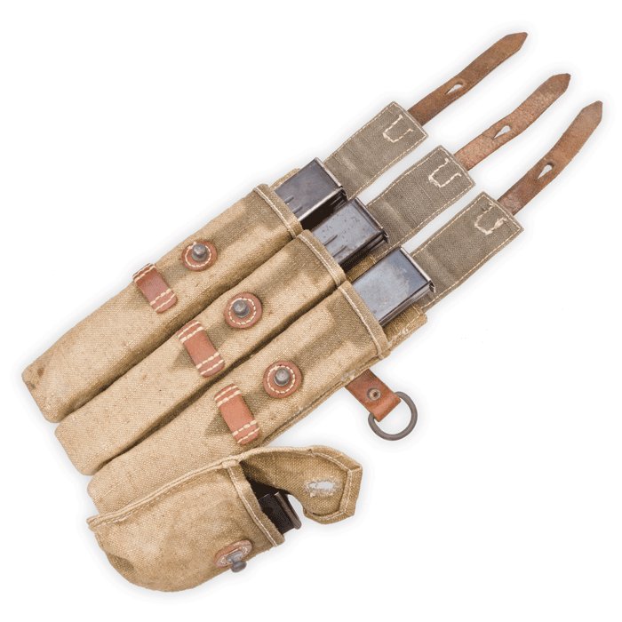 TPA20 1943 dated MP40 pouch with three magazines and speed loader — image 4