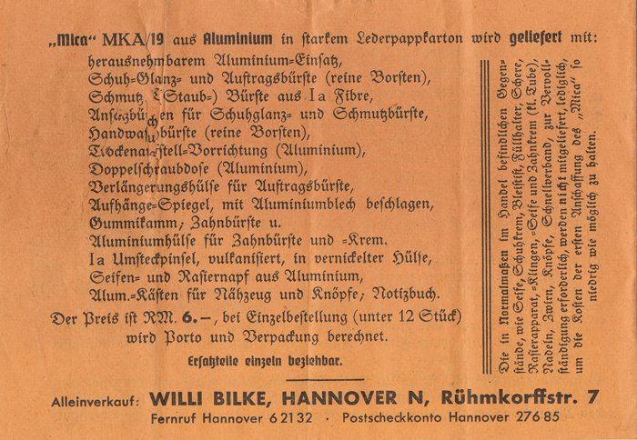 MCA26 Complete original in the box Mica personal hygiene kit — image 12