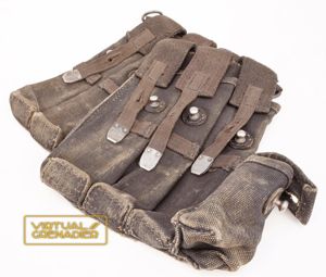 MDA20 Matched pair of blue MP40 magazine pouches with metal …