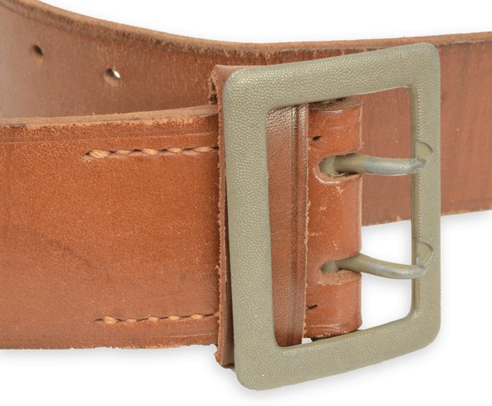 DJA2 Luftwaffe or Heer officer double claw buckle brown service belt — image 4