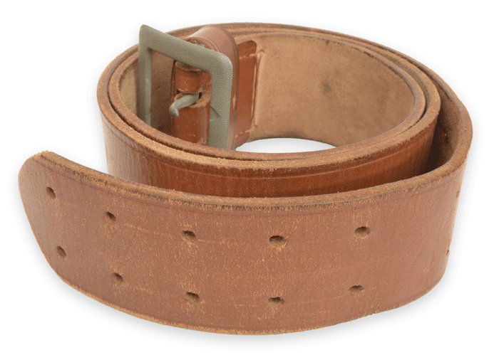DJA2 Luftwaffe or Heer officer double claw buckle brown service belt — image 5