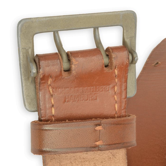 DJA2 Luftwaffe or Heer officer double claw buckle brown service belt — image 6