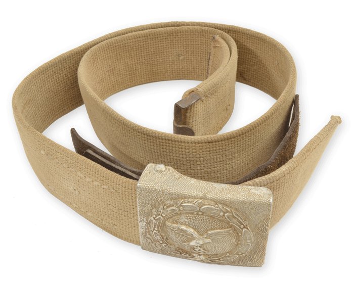 BBA1 Luftwaffe tropical webbed belt with tabbed aluminum buckle — image 3