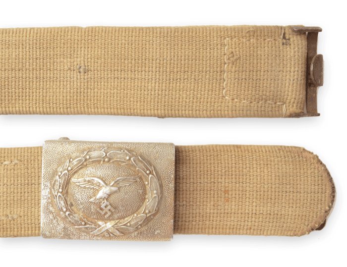 BBA1 Luftwaffe tropical webbed belt with tabbed aluminum buckle — image 4