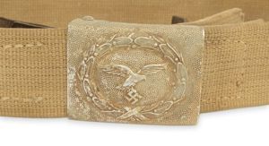 BBA1 Luftwaffe tropical webbed belt with tabbed aluminum buckle