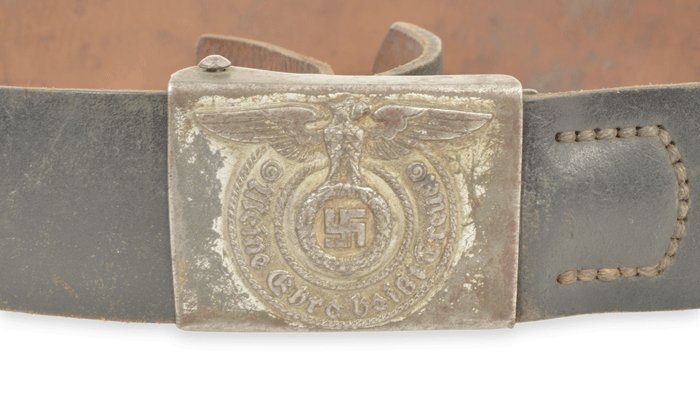 SBA1 Waffen SS EM steel belt buckle and belt — image 2