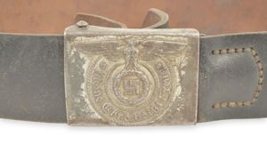 SBA1 Waffen SS EM steel belt buckle and belt