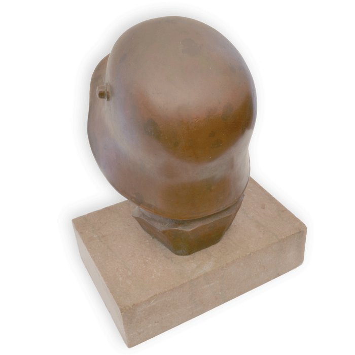 HPA1 Heroic helmeted bronze figure with marble base — image 9