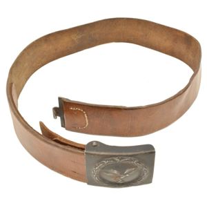 AMS025 Luftwaffe EM gunstock brown service belt with blue painted …