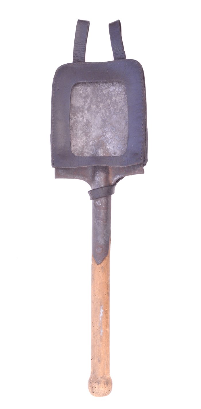 AMS037 Straight handle entrenching tool with maker marked carrier — image 5
