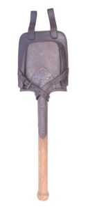 AMS037 Straight handle entrenching tool with maker marked carrier