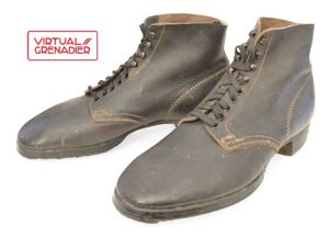 BCU19 Matched pair of M37 ankle boots in black leather