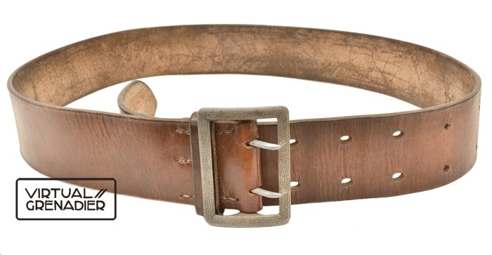AMS026 Luftwaffe or Heer officer double claw buckle brown service belt — image 2