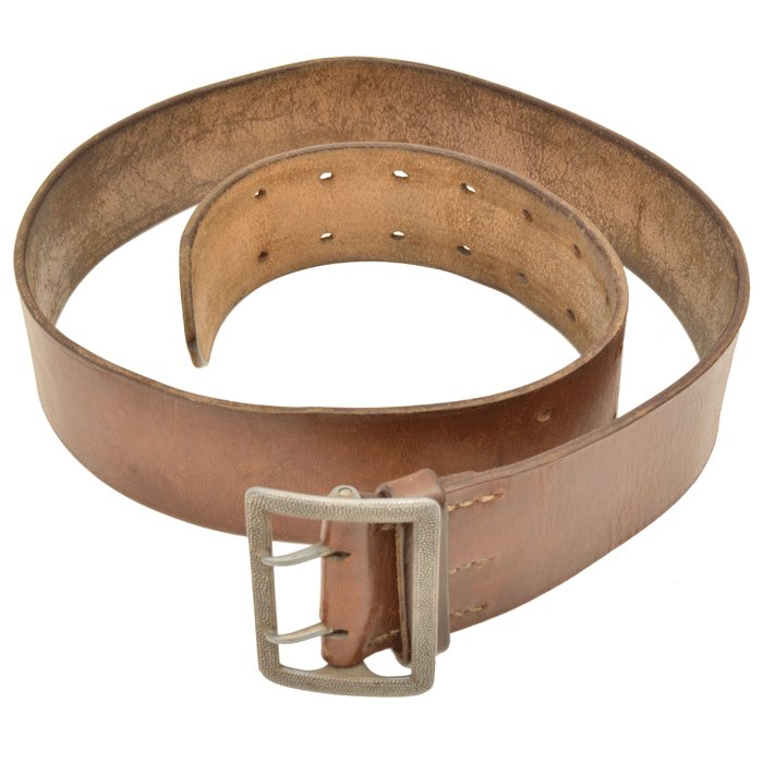 AMS026 Luftwaffe or Heer officer double claw buckle brown service belt — image 3