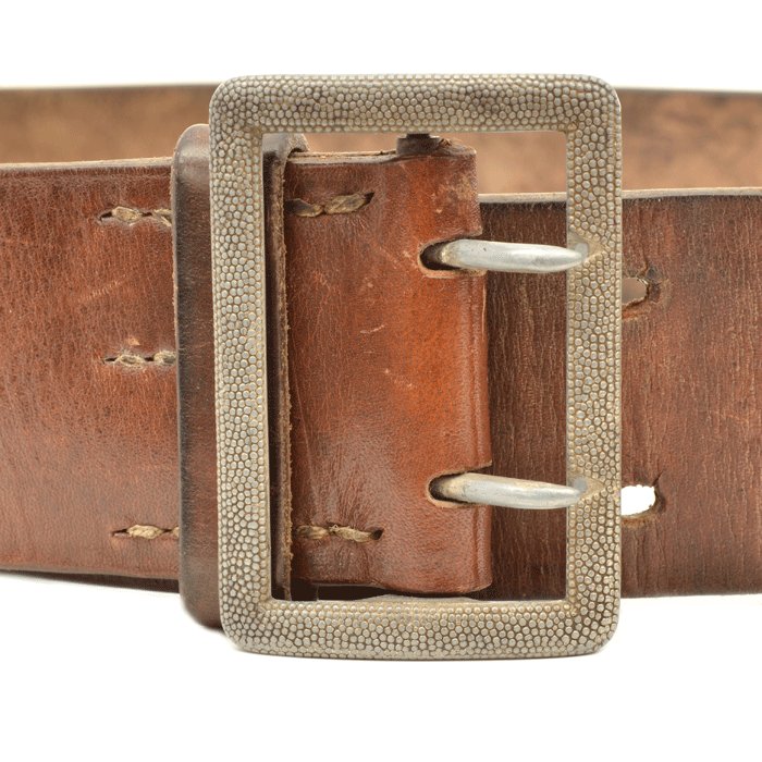 AMS026 Luftwaffe or Heer officer double claw buckle brown service belt — image 4