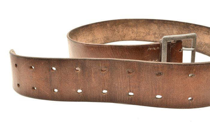 AMS026 Luftwaffe or Heer officer double claw buckle brown service belt — image 5