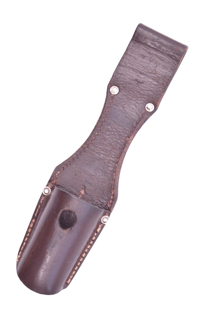 Brown leather Luftwaffe K98 bayonet frog — image 2
