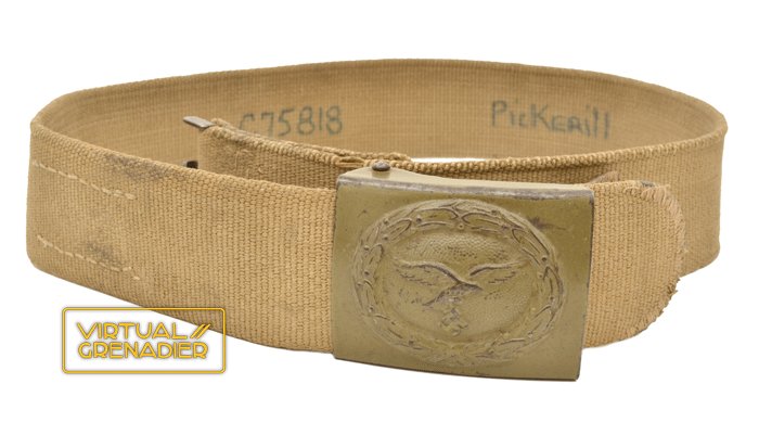 Luftwaffe tan tropical belt and buckle — image 2