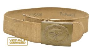 Luftwaffe tan tropical belt and buckle