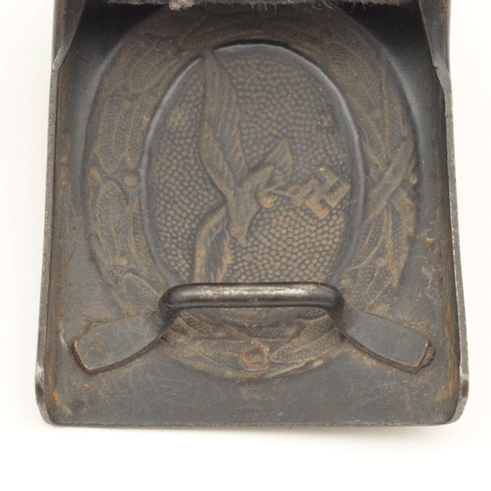 Extremely rare Luftwaffe blue tropical belt, buckle with webbed tab and two matching D-rings — image 7