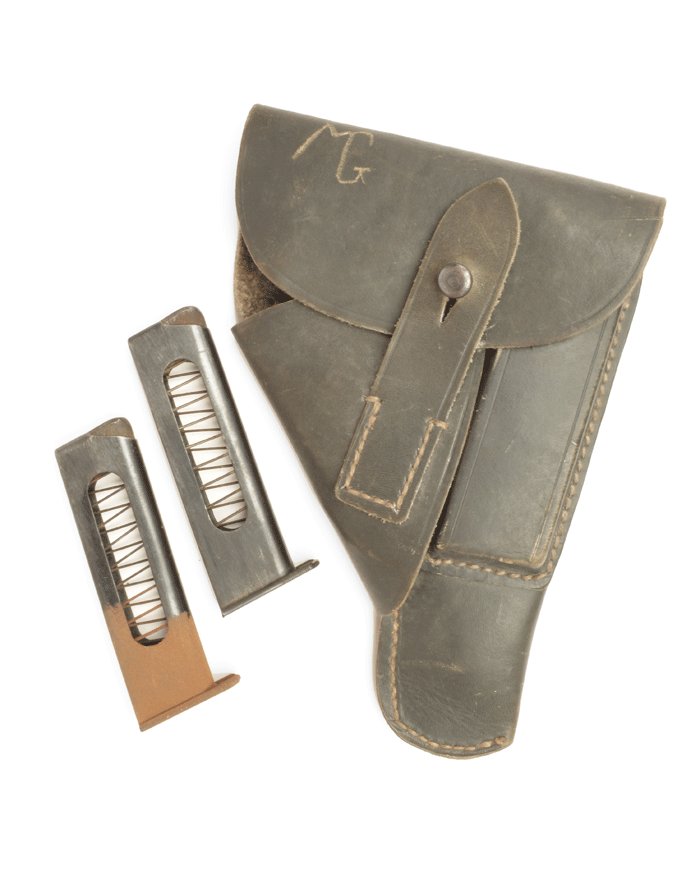 NMA4 Black leather holster for a small frame automatic pistol — image 4