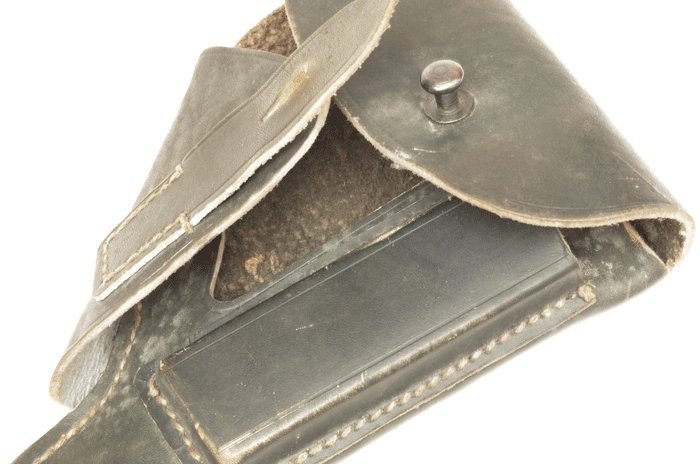 NMA4 Black leather holster for a small frame automatic pistol — image 6