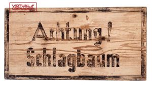 AR023 Wooden road barrier marking