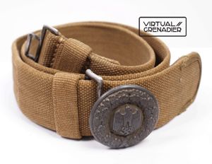 Heer officer's tropical belt and buckle