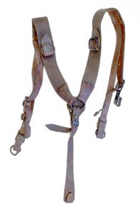 Leather Y equipment support straps