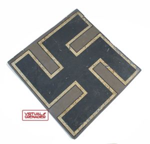 Swastika cut from late Bf109 G/K with wooden tail