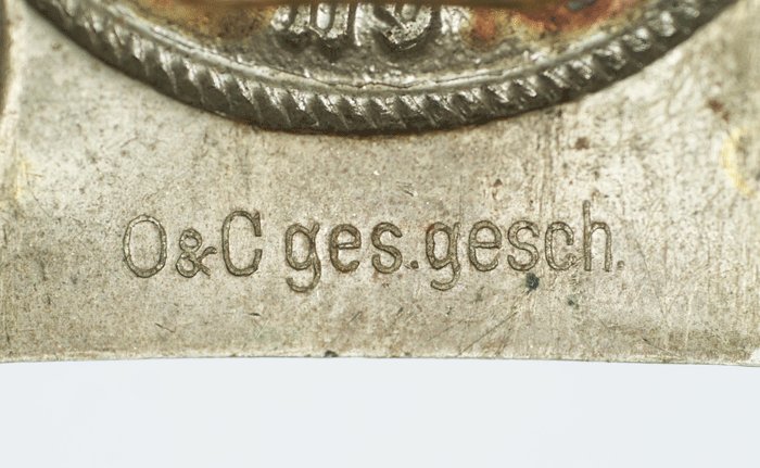 SS EM/NCO nickel silver belt buckle, O&C — image 4