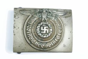 SS EM/NCO nickel silver belt buckle, O&C