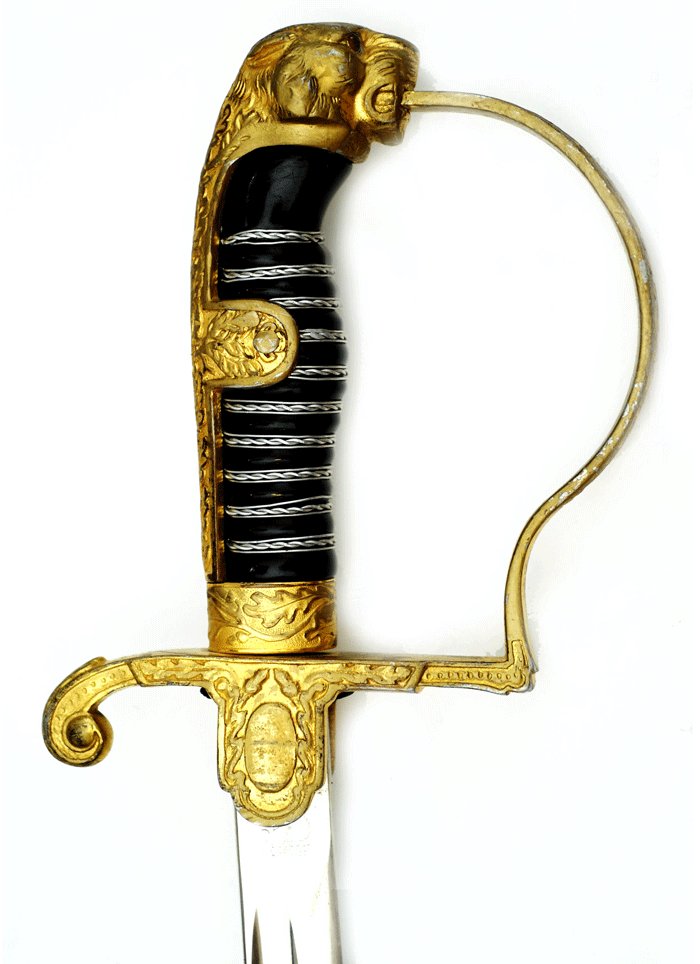 Eickhorn lion head Heer officer's saber with ruby eyes — image 3