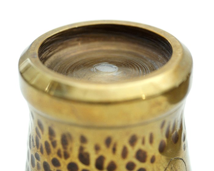 Set of hammered brass tray with four cups made for Komp. Chef 1. schw. Pz. Jg. Abt. 560 on the occasion of his 30th birthday — image 7