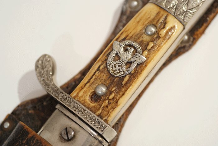 Stag handle Police long bayonet with matching numbers — image 3