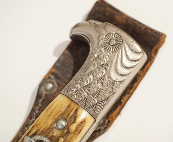 Stag handle Police long bayonet with matching numbers — image 4