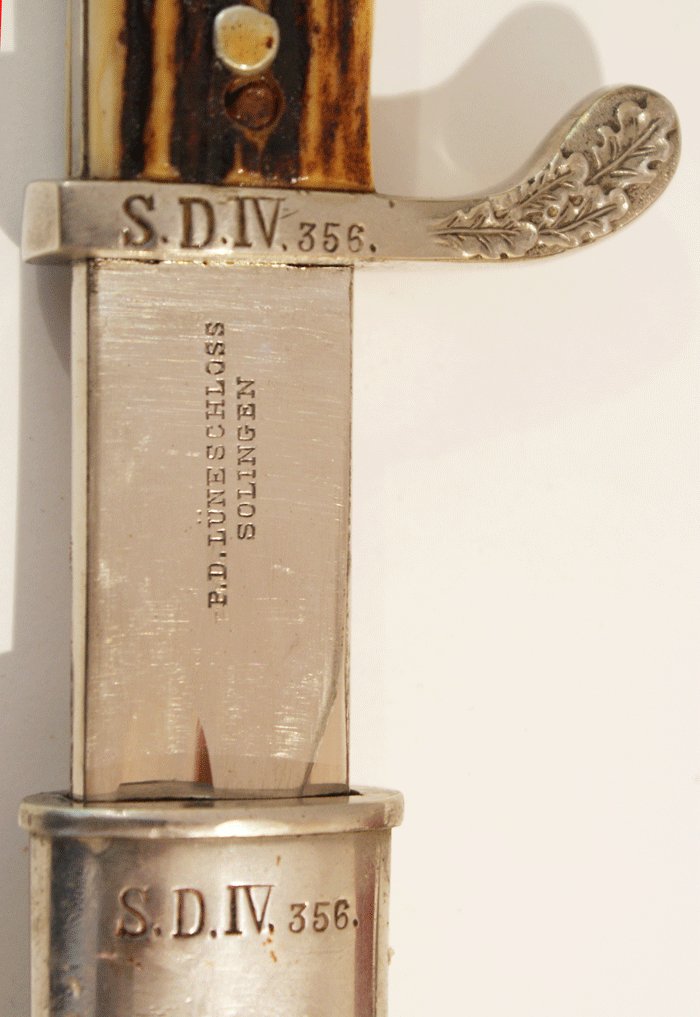 Stag handle Police long bayonet with matching numbers — image 5