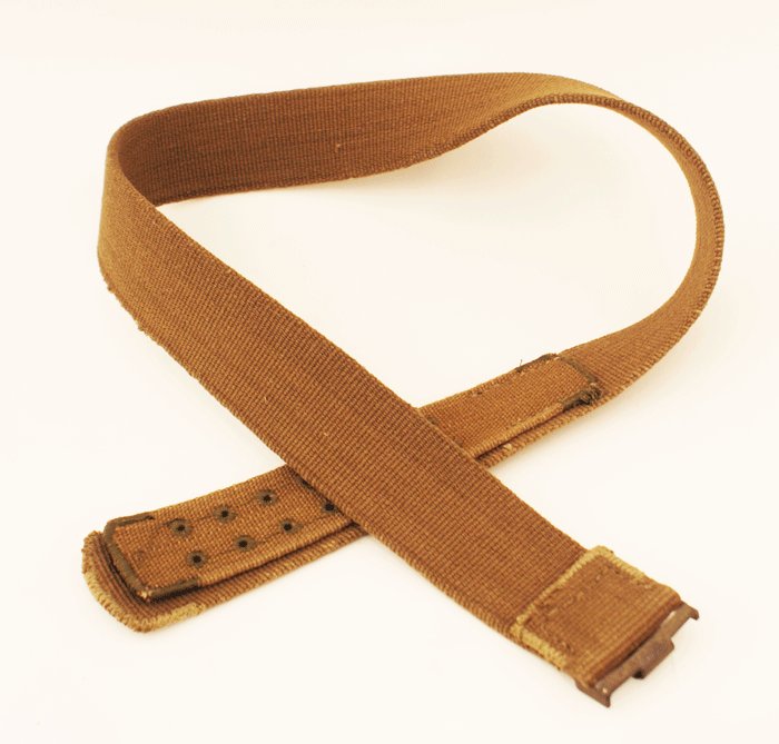 Heer EM tropical belt and field grey painted buckle with webbed tab — image 4