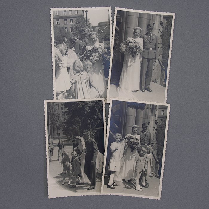 OTK17 Set of four postcards depicting wedding of Luftwaffe Felddivision Obergefreiter — image 2