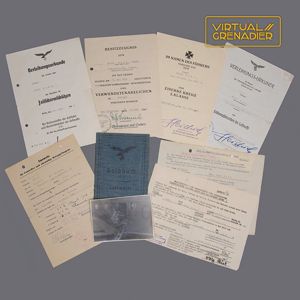 TIP63 Set of Soldbuch, award documents and postwar identity papers …