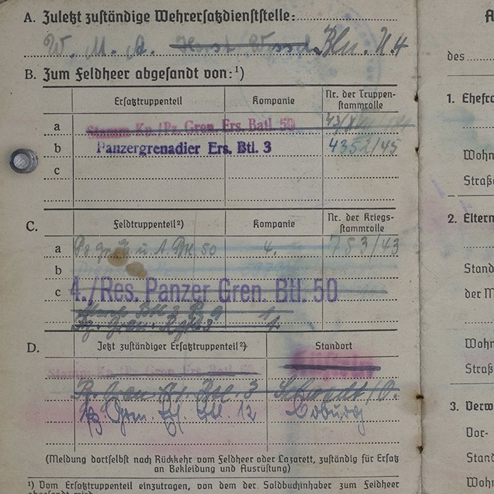 HUB35 Comprehensive Soldbuch grouping for a Heer Panzergrenadier Gefreiter from 3. Panzer-Division (Berlin Bear) — image 11