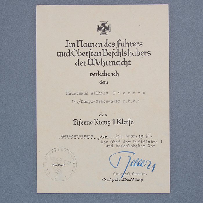 PSR2 Document grouping to include German Cross in Gold and photo album for a Luftwaffe bomber pilot — image 20