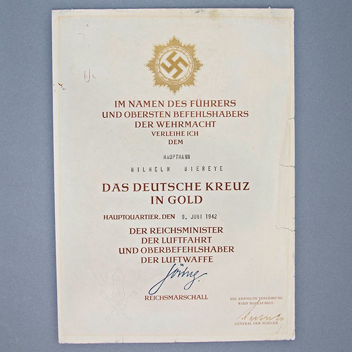 PSR2 Document grouping to include German Cross in Gold and photo album for a Luftwaffe bomber pilot — image 23